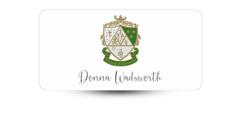 1.5" x 3" Kappa Delta Name Tag - Part #1154