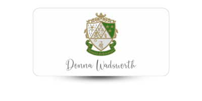 1.5" x 3" Kappa Delta Name Tag - Part #1154