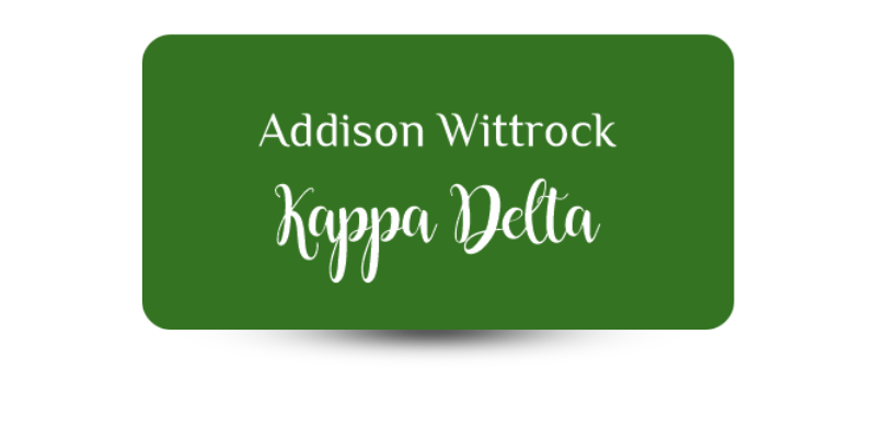 1.5" x 3" Kappa Delta Name Tag - Part #1175