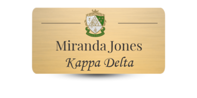 1.5" x 3" Kappa Delta Name Tag - Part #1216