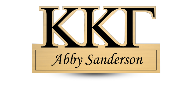Custom Shape Kappa Kappa Gamma Name Tag - Part #574