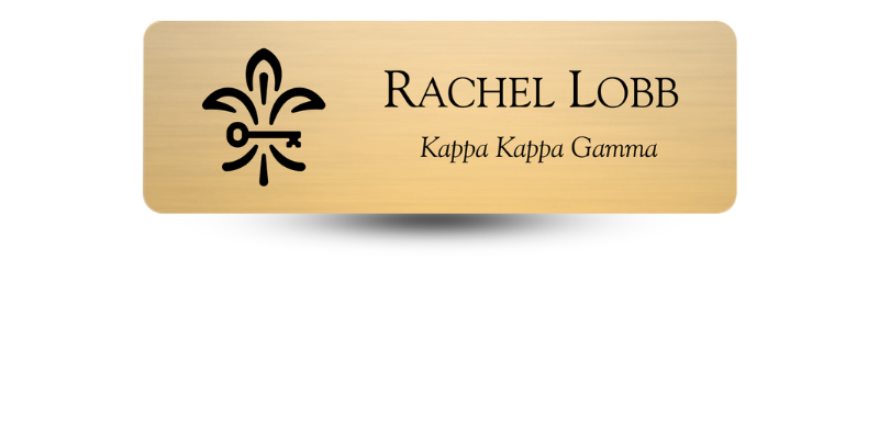 1" x 3" Kappa Kappa Gamma Name Tag - Part #578