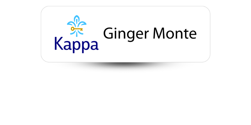 1" x 3" Kappa Kappa Gamma Name Tag - Part #580