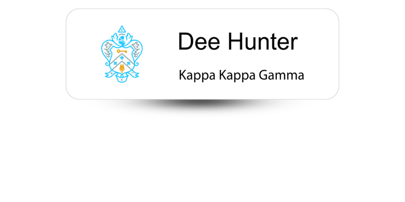 1" x 3" Kappa Kappa Gamma Name Tag - Part #581