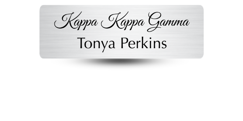 1" x 3" Kappa Kappa Gamma Name Tag - Part #582