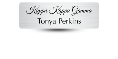 1 1" x 3" Kappa Kappa Gamma Name Tag - Part #582