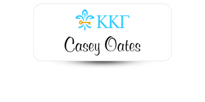 1.25" x 3" Kappa Kappa Gamma Name Tag - Part #585