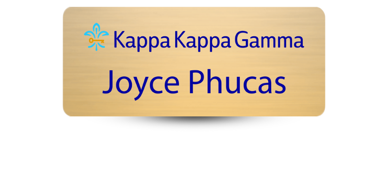 1.25" x 3" Kappa Kappa Gamma Name Tag - Part #587