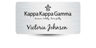 1.5" x 3" Kappa Kappa Gamma Name Tag - Part #591