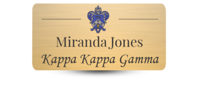1.5" x 3" Kappa Kappa Gamma Name Tag - Part #1217