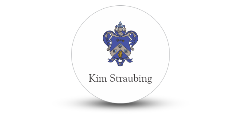 2" x 2" Circle Kappa Kappa Gamma Name Tag - Part #1131