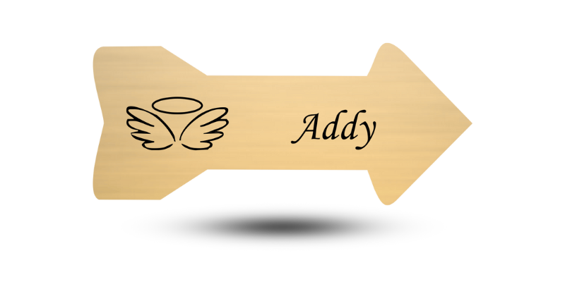 Arrow Shaped Pi Beta Phi Name Tag - Part #600