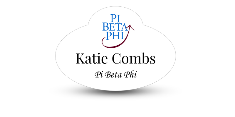 Unique Shape Pi Beta Phi Name Tag - Part #602
