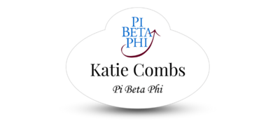 Unique Shape Pi Beta Phi Name Tag - Part #602