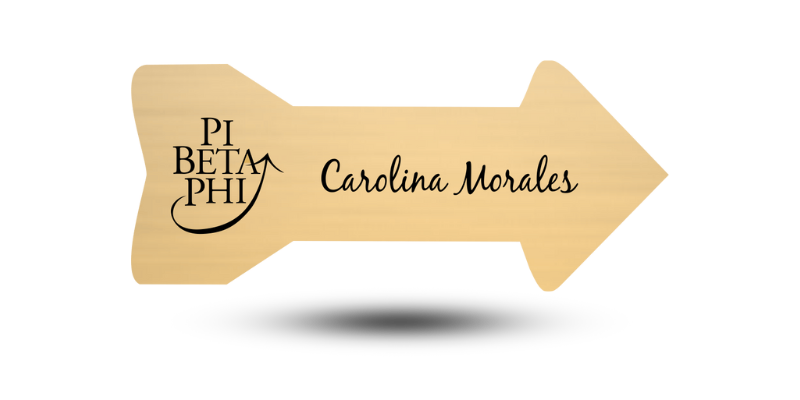 Arrow Shaped Pi Beta Phi Name Tag - Part #601