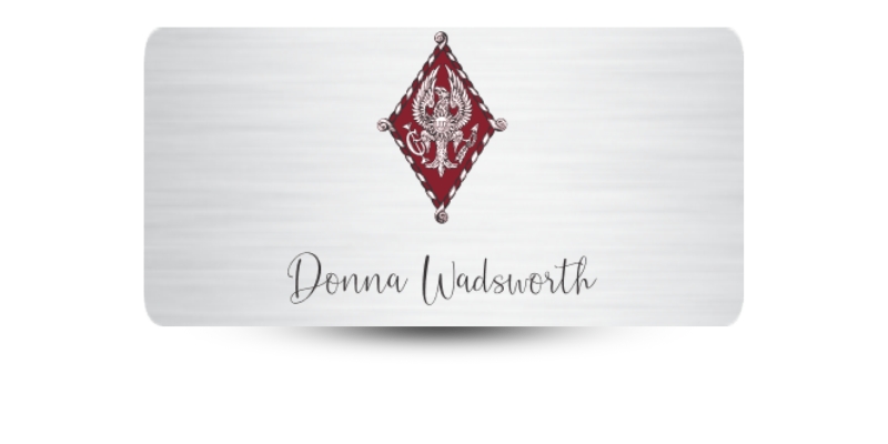 1.5" x 3" Pi Beta Phi Name Tag - Part #1156