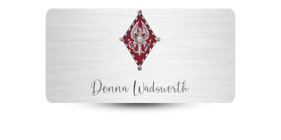 1.5" x 3" Pi Beta Phi Name Tag - Part #1156