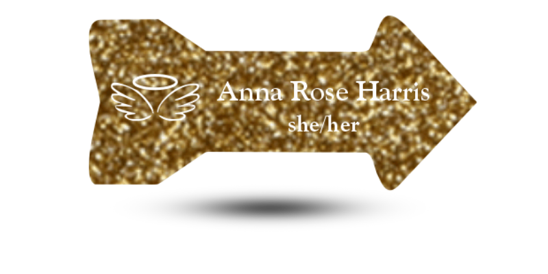 Glitter Arrow Shape Pi Beta Phi Name Tag - Part #1218G