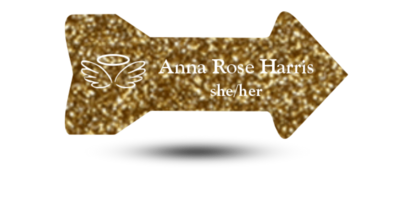 Glitter Arrow Shape Pi Beta Phi Name Tag - Part #1218G