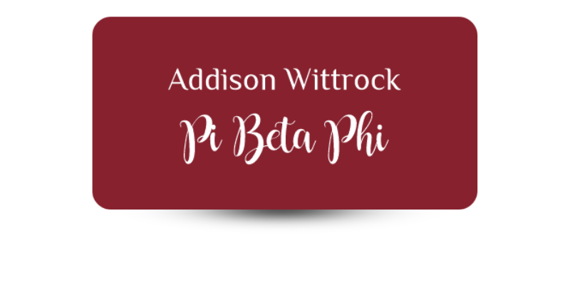 1.5" x 3" Pi Beta Phi Name Tag - Part #1177