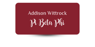 1.5" x 3" Pi Beta Phi Name Tag - Part #1177