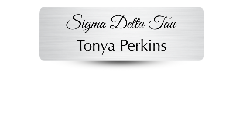 1" x 3" Sigma Delta Tau Name Tag - Part #608