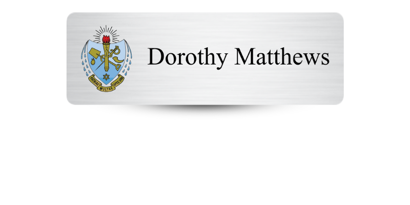 1" x 3" Sigma Delta Tau Name Tag - Part #609