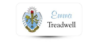 1.5" x 3" Sigma Delta Tau Name Tag - Part #613