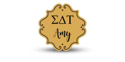Custom Shape Sigma Delta Tau Name Tag - Part #615
