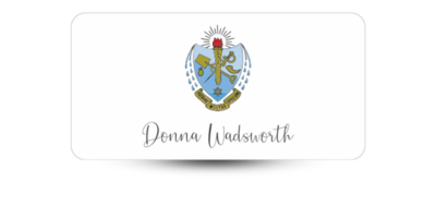 1.5" x 3" Sigma Delta Tau Name Tag - Part #1157