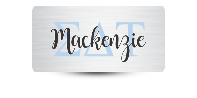 1.5" x 3" Sigma Delta Tau Name Tag - Part #1198