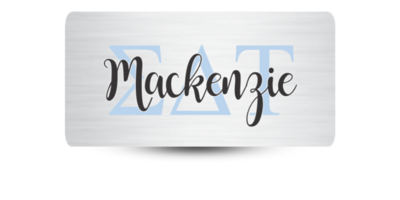 1.5" x 3" Sigma Delta Tau Name Tag - Part #1198
