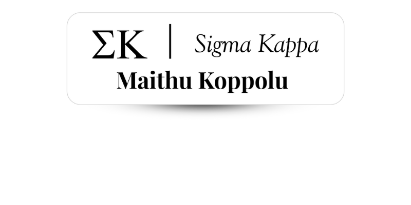 1" x 3" Sigma Kappa Name Tag - Part #618