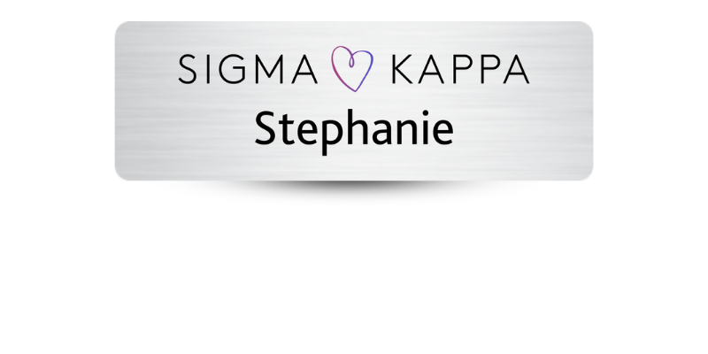 1" x 3" Sigma Kappa Name Tag - Part #619
