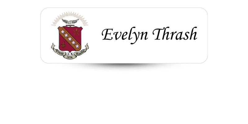 1" x 3" Sigma Kappa Name Tag - Part #621