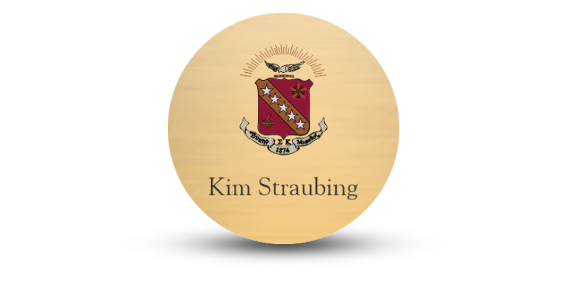 2" x 2" Circle Sigma Kappa Name Tag - Part #1136