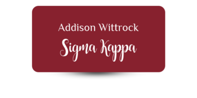 1.5" x 3" Sigma Kappa Name Tag - Part #1179