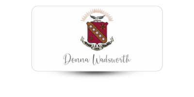 1.5" x 3" Sigma Kappa Name Tag - Part #1158