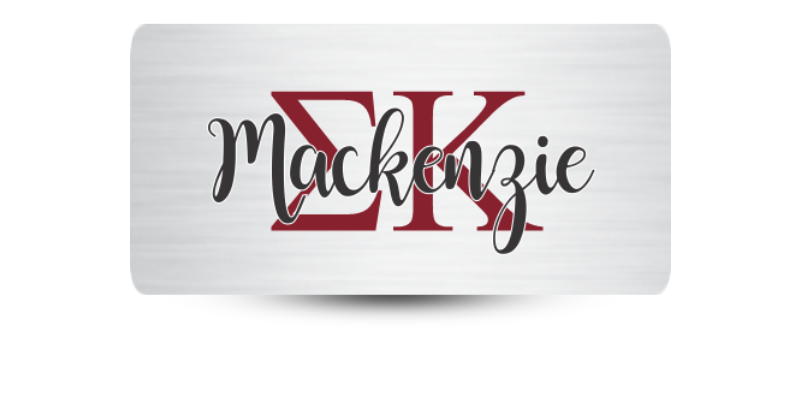 1.5" x 3" Sigma Kappa Name Tag - Part #1199