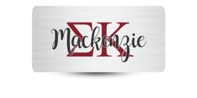 1.5" x 3" Sigma Kappa Name Tag - Part #1199