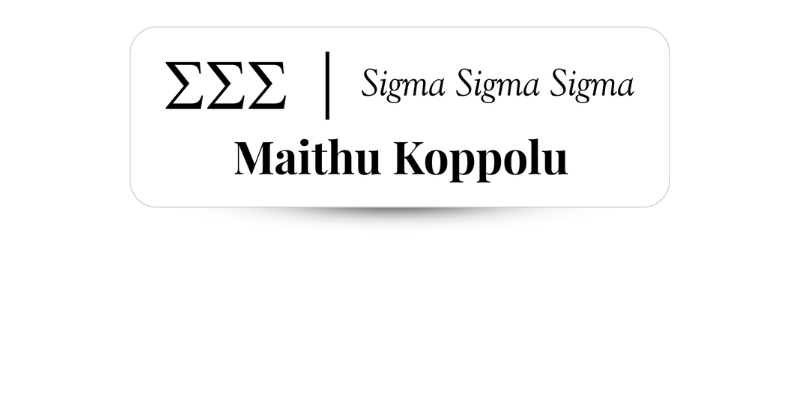 1" x 3" Sigma Sigma Sigma Name Tag - Part #635