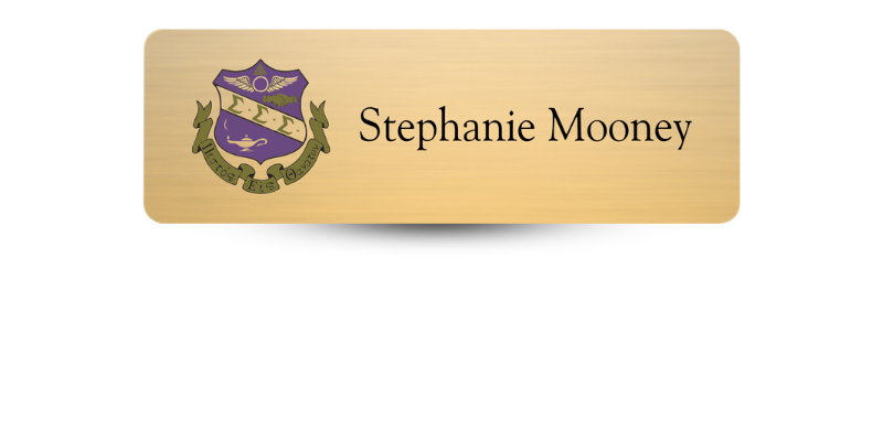 1" x 3" Sigma Sigma Sigma Name Tag - Part #636