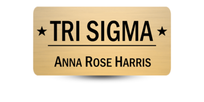 1.5" x 3" Sigma Sigma Sigma Name Tag - Part #642