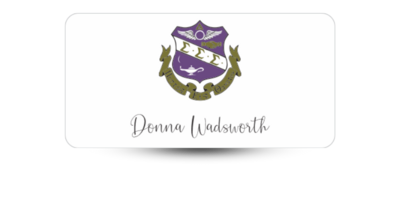 1.5" x 3" Sigma Sigma Sigma Name Tag - Part #1159