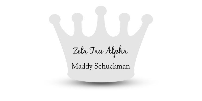 Custom Crown Shape Zeta Tau Alpha Name Tag - Part #645