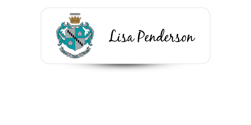 1" x 3" Zeta Tau Alpha Name Tag - Part #658