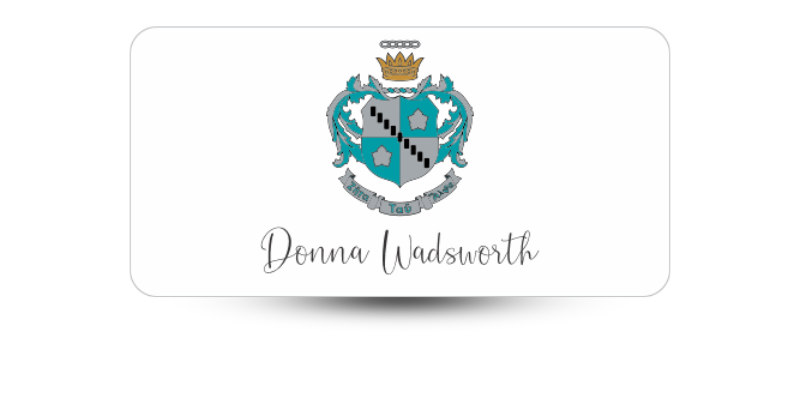 1.5" x 3" Zeta Tau Alpha Name Tag - Part #1160