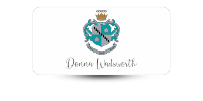 1.5" x 3" Zeta Tau Alpha Name Tag - Part #1160