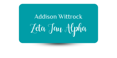 1.5" x 3" Zeta Tau Alpha Name Tag - Part #1181