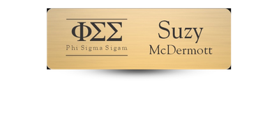1" x 3" Phi Sigma Sigma Name Tag - Part #1266